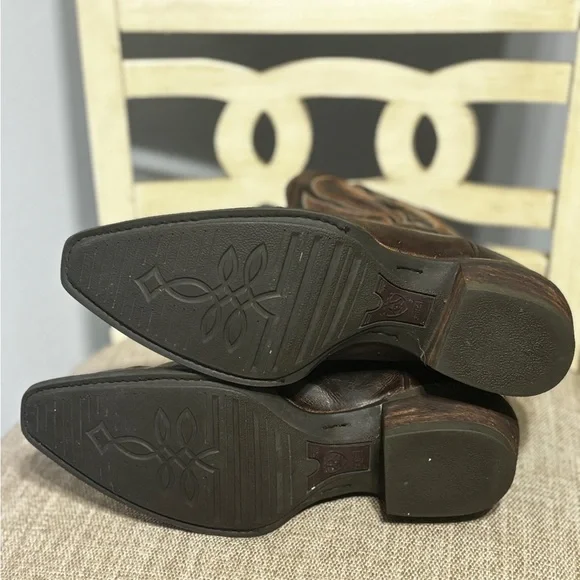 Ariat Dark Brown Western Ankle Booties - Picture 4 of 6
